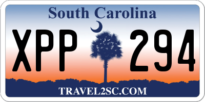 SC license plate XPP294