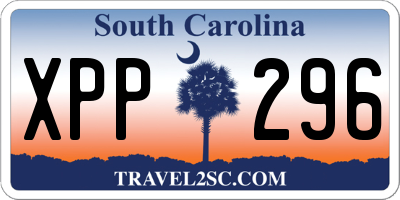 SC license plate XPP296