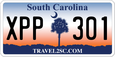SC license plate XPP301