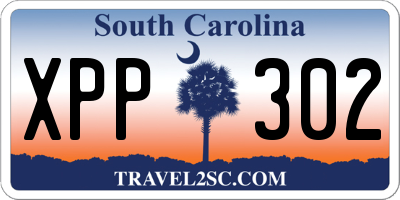 SC license plate XPP302
