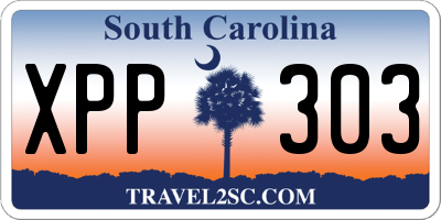 SC license plate XPP303