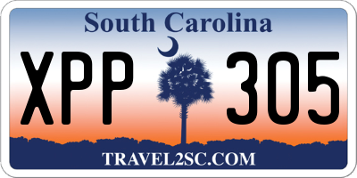 SC license plate XPP305