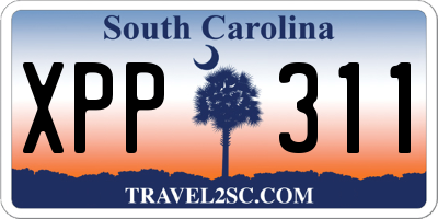 SC license plate XPP311