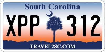 SC license plate XPP312