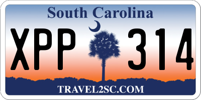 SC license plate XPP314