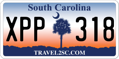 SC license plate XPP318