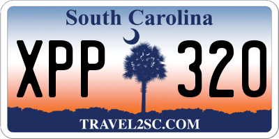 SC license plate XPP320