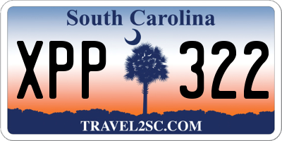 SC license plate XPP322