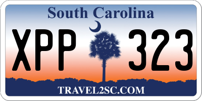 SC license plate XPP323