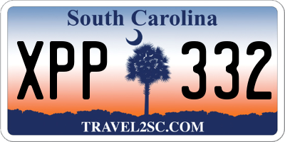 SC license plate XPP332
