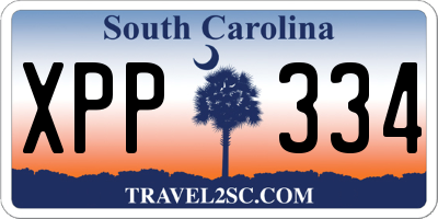 SC license plate XPP334