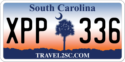 SC license plate XPP336