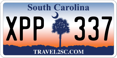SC license plate XPP337