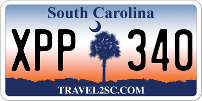 SC license plate XPP340