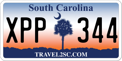 SC license plate XPP344