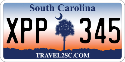 SC license plate XPP345