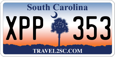 SC license plate XPP353