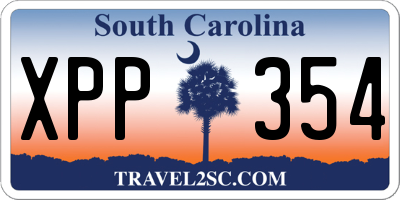 SC license plate XPP354