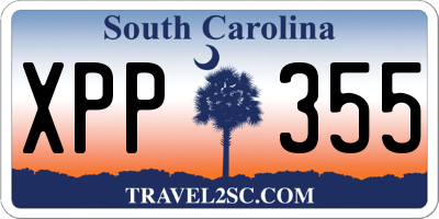 SC license plate XPP355