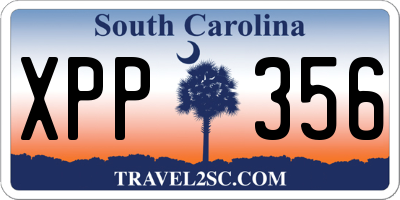 SC license plate XPP356