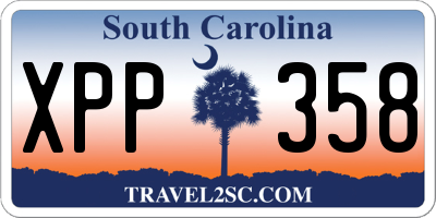 SC license plate XPP358