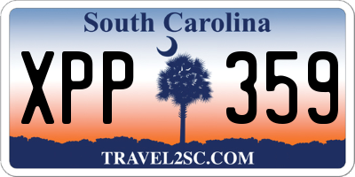 SC license plate XPP359