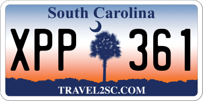 SC license plate XPP361
