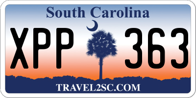 SC license plate XPP363