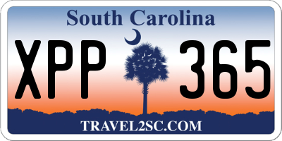 SC license plate XPP365