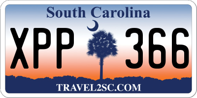 SC license plate XPP366