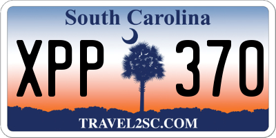 SC license plate XPP370