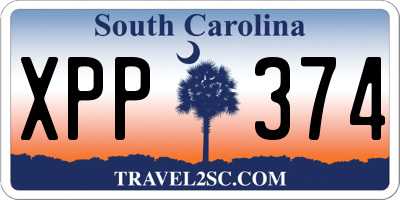 SC license plate XPP374