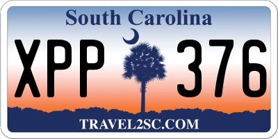 SC license plate XPP376