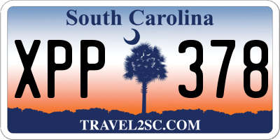 SC license plate XPP378