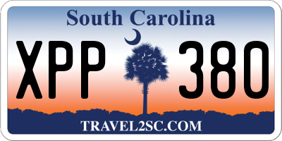 SC license plate XPP380