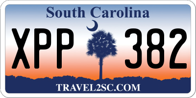 SC license plate XPP382