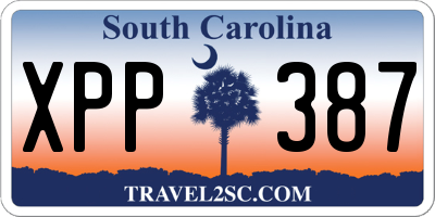 SC license plate XPP387