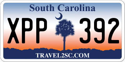 SC license plate XPP392