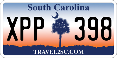 SC license plate XPP398