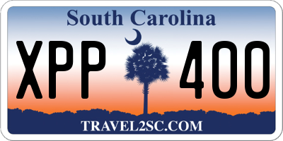 SC license plate XPP400
