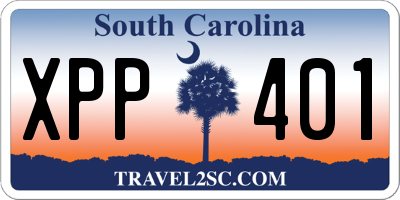 SC license plate XPP401