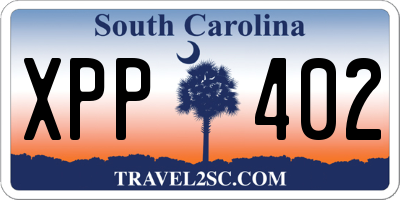 SC license plate XPP402