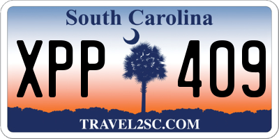SC license plate XPP409