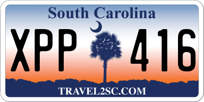 SC license plate XPP416