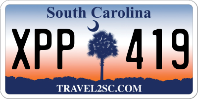 SC license plate XPP419