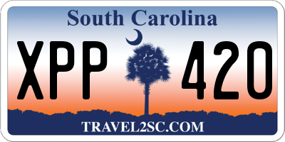 SC license plate XPP420