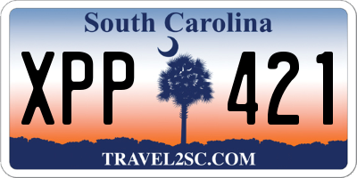 SC license plate XPP421