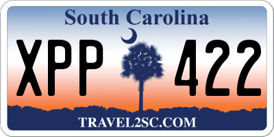 SC license plate XPP422