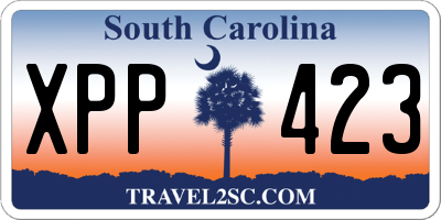 SC license plate XPP423