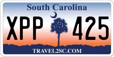 SC license plate XPP425